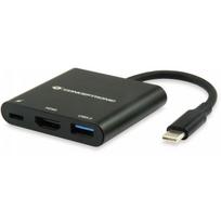Conceptronic - Videoadapter - USB-C männlich zu HDMI, USB Typ A, USB-C weiblich - 4K Unterstützung