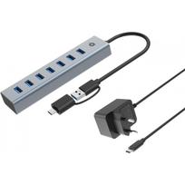 Conceptronic USB-Hub 7-Port 3.0 ->7x3.0 5Gbps ink PW.Adapter (HUBBIES21GP)