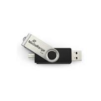 MediaRange MR932 - USB-Flash-Laufwerk - 32GB - USB2.0 / micro USB - Schwarz/Silber (MR932-2)