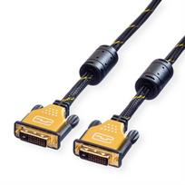 GOLD monitor cable DVI, ST-ST, 24+1 dual link 5.0m, 5 m, DVI-D, DVI-D, male, male
