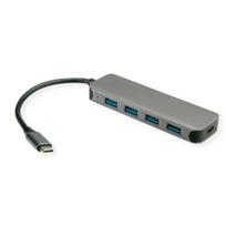 Value 14.99.5038 Schnittstellen-Hub USB 3.2 Gen 1 (3.1 Gen 1) Type-C 5000Mbit/s Grau (14.99.5038)