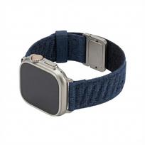GUAN Premium Armband für Apple Watch, Blau/Schwarz, 44mm, 45mm, 42mm (Series 1/2/3), 49mm, 46mm, GA-MAG-BNDA-P-BML