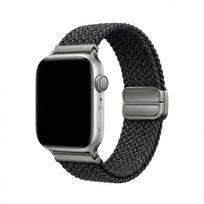 GUAN Premium Armband für Apple Watch, Schwarz/Grau, 40mm, 41mm, 38mm, 42mm (Series 10/11), GA-MAG-BNDA-P-BGS
