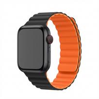 GUAN Premium Pro Armband für Apple Watch, Orange/Schwarz, 40mm, 41mm, 38mm, 42mm (Series 10/11), GA-MAG-BNDA-P+OMS