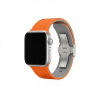 GUAN Premium Plus Armband für Apple Watch, Orange/Grau, 40mm, 41mm, 38mm, 42mm (Series 10/11), GA-MAG-BNDA-PP-OGS