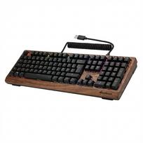 SKILLER SGK50 S2 Wood PBT (holz/schwarz, ES-Layout, Gateron G Pro 3.0 Yellow)