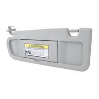 Pilkas nuo saulės apsaugantis skydelis su anti-glare efektu ir veidrodėliu, su spaustuku, Honda Civic 2006-2011, vairuotojo pusė (kairė)