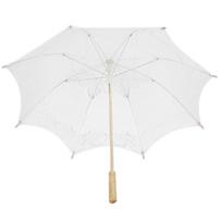 Nėrinių skėtis Vestuvėms Nuotakos skėtis nuo saulės Fotografijos rekvizitams Vestuvių reikmenysL Baltas balta