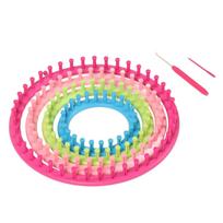 Round Knitting Looms Set Multipurpose DIY Knitting Loom Tool Kit for Scarves Hats Socks Shawls Gloves