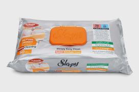 Drėgnos servetėlės ​​​​maistiniams paviršiams Sleepy Easy Clean, oranžinis dangtelis (pakuotėje 50vnt).
