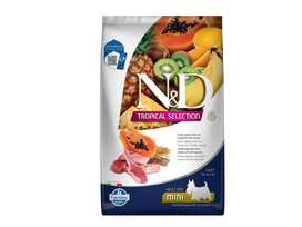 N&D Tropical Selection Visavertis pašaras skirtas mažų veislių suaugusiems šunims su ėriena ir tropiniais vaisiais 5 kg