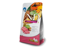 N&D Tropical Selection Visavertis pašaras skirtas mažų veislių suaugusiems šunims su kiauliena avižomis ir tropiniais vaisiais 5 kg
