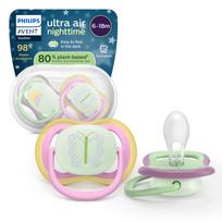PHILIPS Avent Ultra air soother, 6–18 months, 2 pack, pink/light green (SCF376/29)