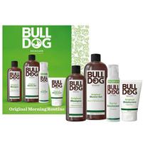 Rinkinys Bulldog Original Morning Routine vyrams: šampūnas, 300 ml + dušo želė, 500 ml + dezodorantas, 125 ml + veido kremas, 100 ml