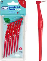 TePe Angle tarpdančių šepetėliai, 0,5 mm (2), raudoni, 6 vnt.