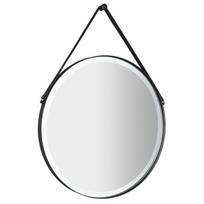 Apvalus 70cm veidrodis su LED apšvietimu ORBITER juodu matiniu rėmu