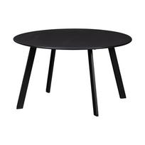 Juodas sodo šoninis staliukas WOOOOD Fer, skersmuo 70 cm