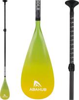 "Abahub" 3 dalių anglies SUP irklentė su irklenčių krepšiu 170-218 cm ilgio teleskopinė irklentė 170-218 cm anglies kotas + plastikinė mentė juodos, pilkos/mėlynos, oranžinės, raudonos, geltonos spalvos bangų spauda SUP lentai "Surfboard
