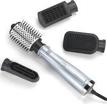 "BaByliss Hydro-Fusion 4-in-1" karšto oro šepetys - 1000 W karšto oro šepetys, apsaugantis nuo garbanų, su jonų technologija, džiovinantis, tiesinantis, šukuojantis, formuojantis vienu veiksmu, mėlynas, AS774E