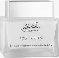 "Bionike Cosmeceutical Poly P Cream Anti-Ageing" intensyvus veido kremas su peptidais ir polidatinu, regeneruojantis poveikis, užpildo ir išlygina raukšles, suteikia stangrų, elastingą ir papildytą išvaizdą