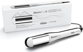"L'Oréal STEAMPOD 4" - Plaukų tiesinimo žnyplės su garų garbanojimo žnyplėmis - 95 % mažiau žalos - 3x + greitas stilius - 3 temperatūros - patentuota garų technologija - su priedais - visiems plaukų tipams - Gamintojas: "L'Oréal