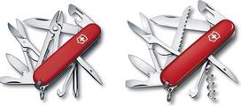 "Victorinox Deluxe Tinker" kišeninis peilis su 17 funkcijų, kryžminiu atsuktuvu, kombinuotomis replėmis, žirklėmis, raudonos spalvos