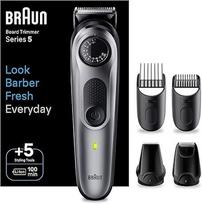 "Braun" barzdos kirptuvas "Series 5 BT5440", vyriškas plaukų kirptuvas su modeliavimo įrankiais, veikia 100 minučių