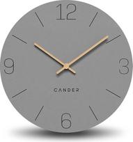 "Cander Berlin" MNU 2650 H XXL Sieninis laikrodis Tylus 50 cm be tiksėjimo garsų Analoginis Gyvenamasis kambarys Modernus Senovinis Pilkas Medinės rankos Didelis