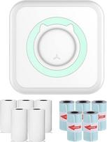 "ConBlom" mini spausdintuvas, "Bluetooth" nuotraukų spausdintuvas, kišeninis terminis spausdintuvas, nešiojamasis kišeninis spausdintuvas su 10 terminio popieriaus ritinėlių "Android" ir "iOS", belaidis spausdintuvas užrašams mokytis, smagiam darbui (mėly