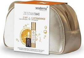 "Sesderma C-VIT" kalėdinis rinkinys - "Radience" kremas 50 ml + serumas 30 ml, vitamino C rinkinys nuo senėjimo, drėkina ir suteikia švytėjimo, švytinčiai odai, idealiai tinka visų tipų odai