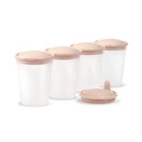 BabyOno  indeliai mamos pienui sultims maistui 4vnt 200 ml kreminis 1028/01
