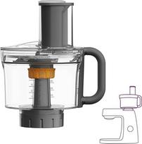 "Kenwood MultiPro" KAH65.000PL, tešlos priedai, 5 pjaustymo diskai su reguliuojamu pjaustymo disku, "ExpressDice" sistema, 1,2 l talpa, priedų krepšys, sidabrinės spalvos