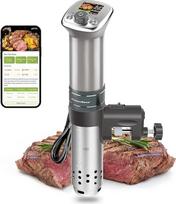 "KitchenBoss Sous Vide Stick WiFi": "Sous Vide Garer" programėlės valdymas "Sous Vide" lazdelė WLAN Tiksli viryklė TFT jutiklinis ekranas 1100 W Cirkuliacija 40 °C - 90 °C Itin tylus IPX7 atsparumas vandeniui
