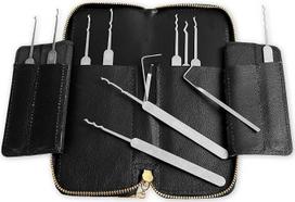 "MULTIPICK Elite 13 Lock Picking Set Bogota" [13 dalių, įskaitant odinį dėklą] Profesionalus spynų nulaužimo rinkinys - spynų nulaužimas - spynos nulaužimo įrankiai su įtempikliu