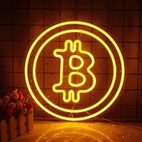 Bitcoin neoniniai ženklai Šiltos baltos spalvos LED neoniniai žibintai sienoms dekoruoti USB kryžius neoninis ženklas miegamajam Kalėdų vestuvių gimtadienio šventei