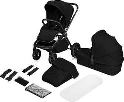 LIONELO Mika Plus 2-in-1 vežimėlis 0-48 mėn. iki 22 kg Kūdikių vonelė iki 9 kg, reguliuojama nugarėlė ir kojytės, AiryDots, pagalvėlės, 360° kampu besisukantys PU ratai, XXL gaubtas