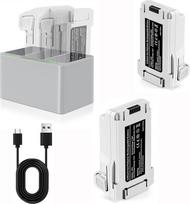Mini 3 serijos išmanusis skrydžio akumuliatoriaus įkroviklis "Combo" 2 vnt. 3850 mAh dronų akumuliatorių (51 minutė maksimalaus skrydžio laiko) ir 3 lizdų dvipusio įkrovimo stotelė, suderinama su DJI Mini 4 Pro/3 Pro/3