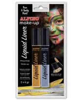 Veido dažai ALPINO Liquid Liner, auksiniai ir sidabriniai