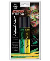 Veido dažai ALPINO Liquid Liner, geltoni ir žali