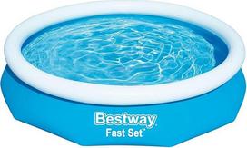 "Bestway Fast Set" antžeminis baseinas be siurblio, 305 x 66 cm, mėlynas, apvalus (57456)