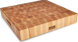 "Boos Block® Prep Block" - "Schneidebrett Stirnholz" - "Nordamerikanischen Ahorn-Harthol" - "Hackbrett Holz Groß Massiv" - "Hackklotz" - "Lebensmittelecht" - 46 x 46 x 7,5 cm