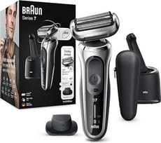 "Braun Series 7" belaidis elektrinis skustuvas vyrams, skirtas šlapiam ir sausam skutimuisi, su kelioniniu dėklu