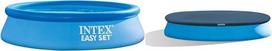 "Intex Easy Set Pool" - antžeminis baseinas, 305 x 76 cm ir brezentas 28023, skirtas "Easy Set" baseinams, 457 cm, tamsiai mėlynas