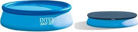 "Intex Easy Set Pool" - antžeminis baseinas, 366 cm x 366 cm x 76 cm ir "Easy Set Pool" baseino dangtis - baseino dangtis - skersmuo 366 cm - skirtas "Easy Set" baseinui