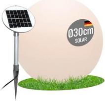 8 sezonų dizainas Saulės šviesos kamuolys 30 cm šviečiantis gaublys (baltas) LED šiltai baltas, saulėlydžio jutiklis - atsparus oro sąlygoms - saulės lempa, skirta naudoti lauke (sode, terasoje, balkone)