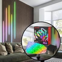 BRILONER - pradinis LED juostų rinkinys, RGB spalvotos šviesos spalvos, nuotolinio valdymo pultas, juosta, kambario apdaila, juosta, priedai, akustinės plokštės, šviesos juosta, 2,6 m, balta