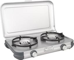 Campingaz Camping Kitchen 2 Campinginė viryklė 2 liepsnos dujinė viryklė su 4000 W galios 2 degiklių viryklė Nuimami puodų stovai Veikimas su CV 470 kasete ir R904/907 dujų balionu