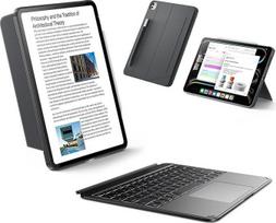 ESR "iPad Air" 13 colių (M3/M2) 2025/2024 klaviatūros dėklas - Magnetu nuimama klaviatūra, portretas ir kraštovaizdis, didelis "Click Anywhere Trackpad", apšviesti klavišai, "Shift" serija, tamsiai pilka