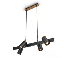 Briloner 4059045 - Pakabinamas šviestuvas ERA ant laido 4xGU10/10W/230V juodas