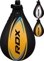 RDX greičio krepšys Bokso kamuolys kabo pasukamas, natūralios odos "Dodge Striking Mount" rinkinys, MMA Muay Thai Punching Fitness Workout Kicking Martial Arts Training Home Gym Exercise Speedball